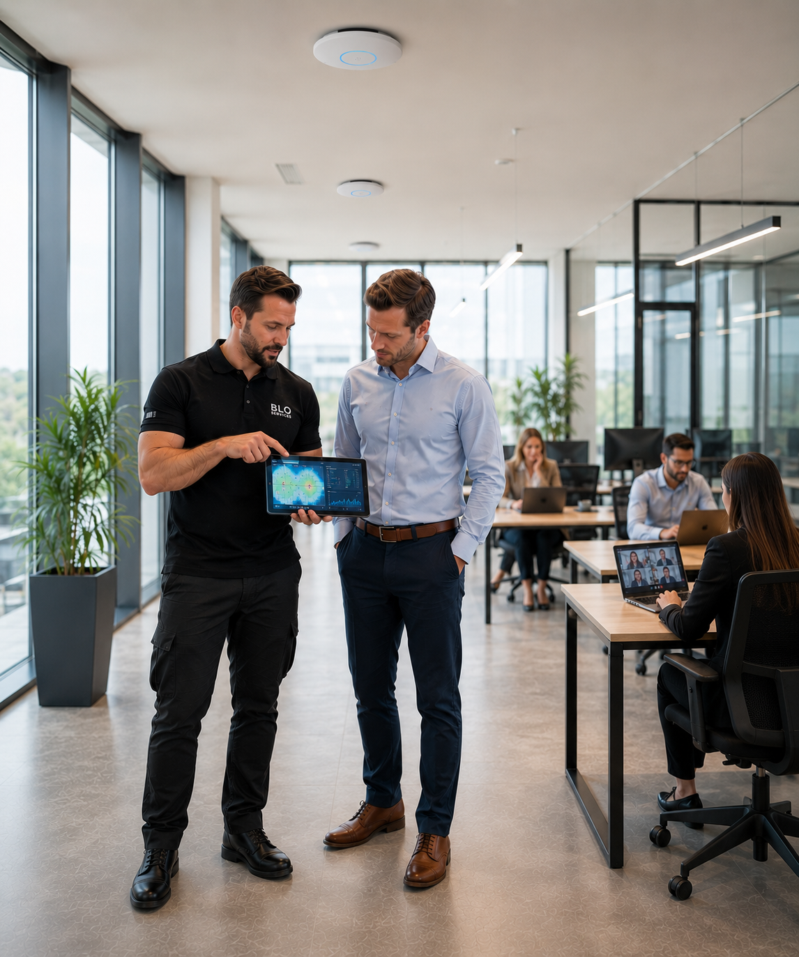 BLO Services optimaliseert een professioneel wifi-netwerk voor een Belgisch bedrijf.