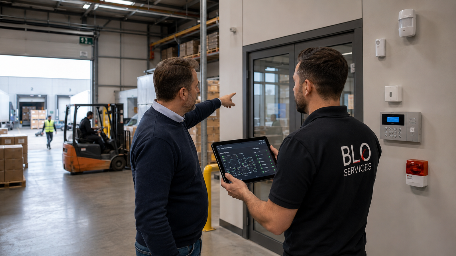 BLO Services adviseert een Belgisch distributiecentrum over professionele inbraakbeveiliging.